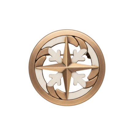 Brosch Geometrisk Trädesign Återvunnen Brons